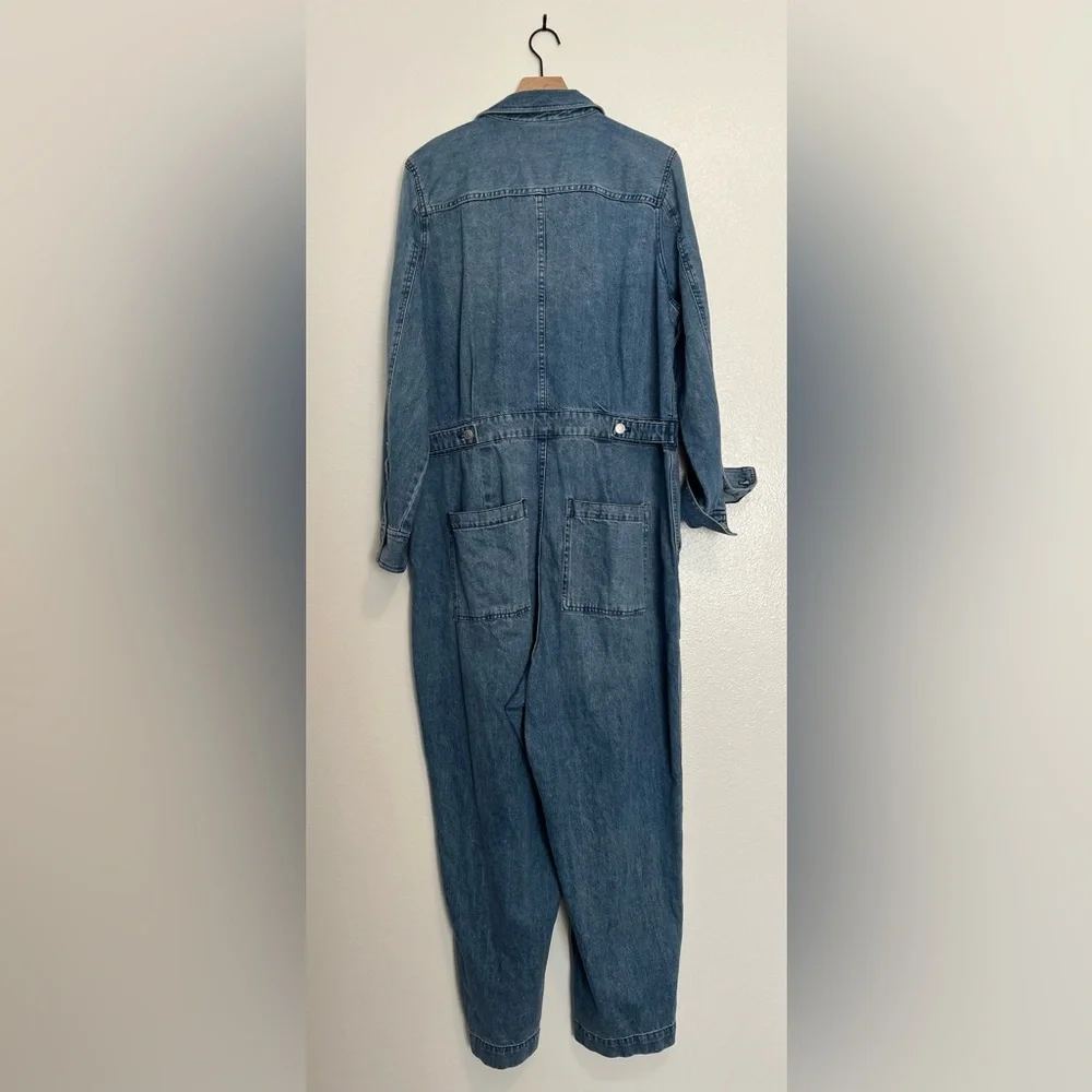 Madewell - Denim Relaxed Coverall Blue Glenroy Wash Jumpsuit Coveralls - XXL